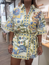 Blue Mix Print Top & Skort Set