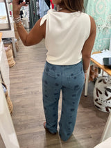 Embroidered Detail Jeans