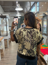 Black & Gold Metallic Top