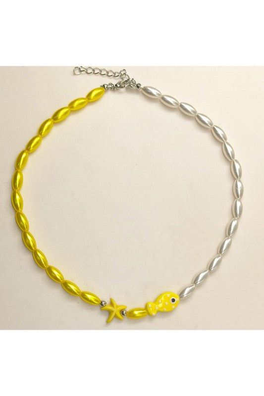 Yellow Pearl Necklace