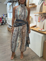 Boho Print Halter Jumpsuit
