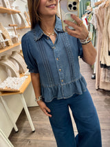 Denim Button Down Top