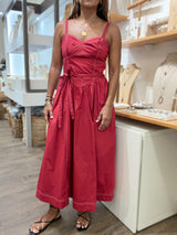 Cranberry Contrast Stitch Dress