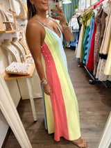 Multi Stripes Maxi Dress