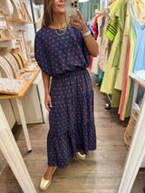 Navy & Brick Polka Dots Set