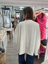 Ivory Wrap Detail Top