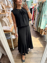 Black Top & Skirt Set