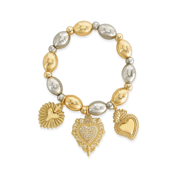 Two Tone Charm Bracelet (BF)