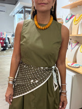 Olive Scarf Detail Dress