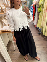 Black Harem Pants w/Drawstring Hem