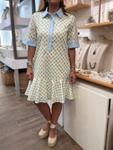 Light Blue Print Dress