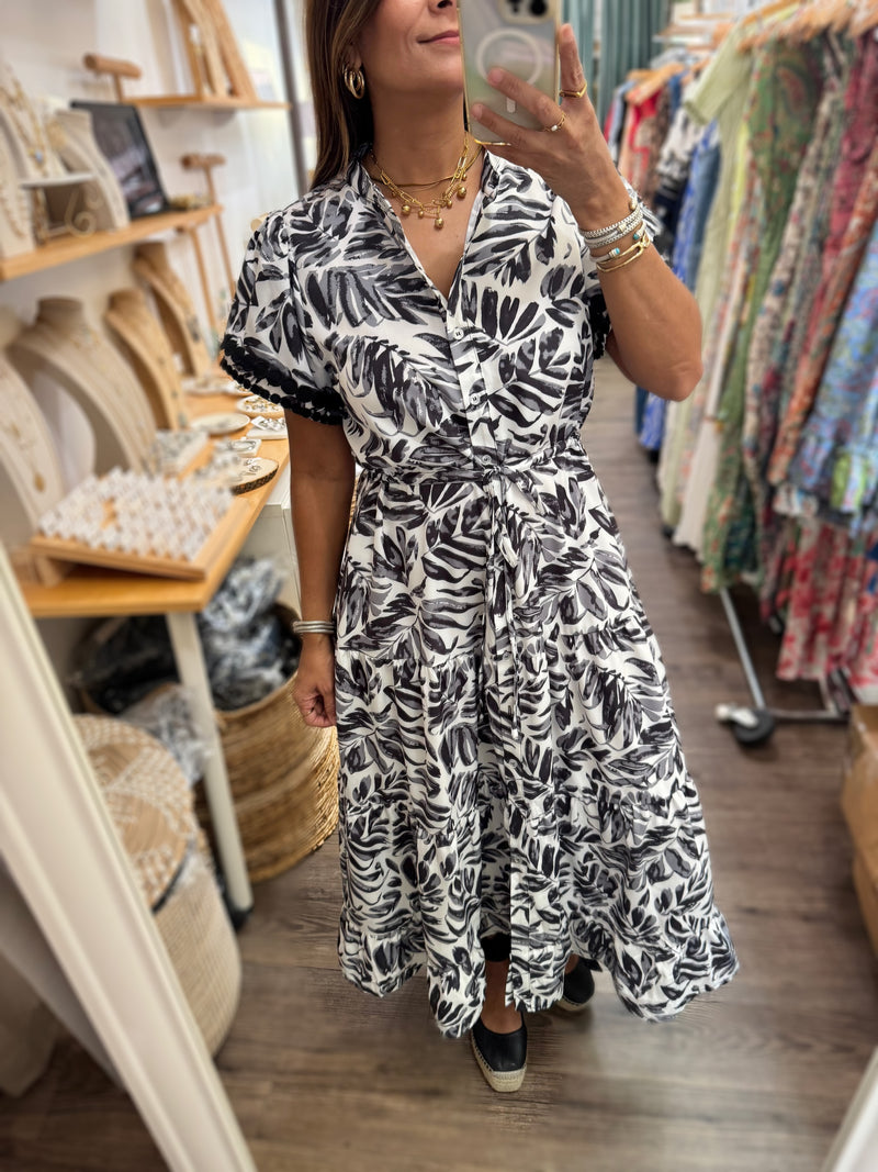 Grey Mix Drawstring Dress