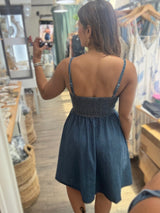 Denim Front Lace Dress