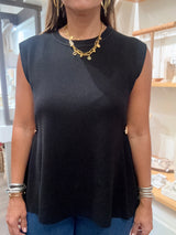 Black Brooch Side Detail Top