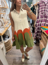 Almond Collared Neck Dress