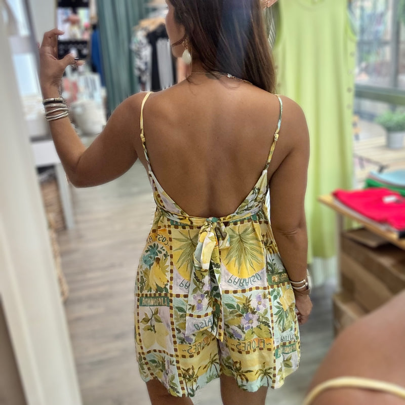 Tropical Sun Print Romper