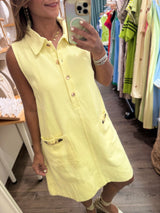 Lemon Denim Shift Dress