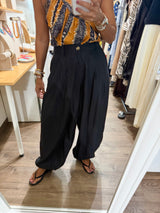 Black High Waisted Harem Pants