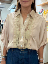 Champagne Lace Detail Top