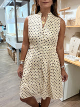 Polka Dots Cinched Waist Dress