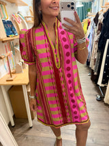 Lime & Plum Mix Print Dress