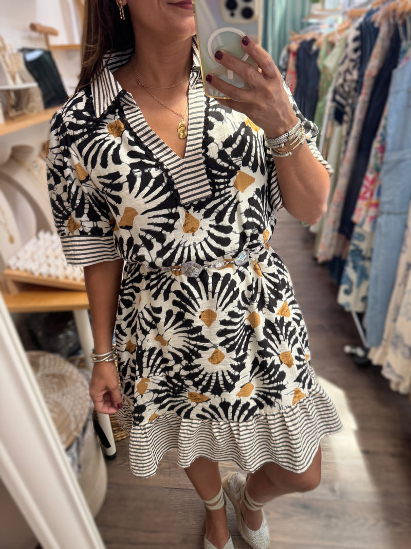 PRE-ORDER Black Contrast Dress