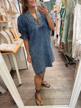 Acid Wash Denim Dress