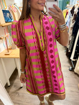 Lime & Plum Mix Print Dress