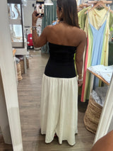 Black & Ivory Contrast Dress