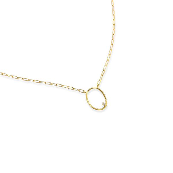 Dainty Circle Chain Necklace (NM)