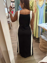 Black & White Side Detail Dress