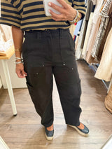 Black Barrel Pants