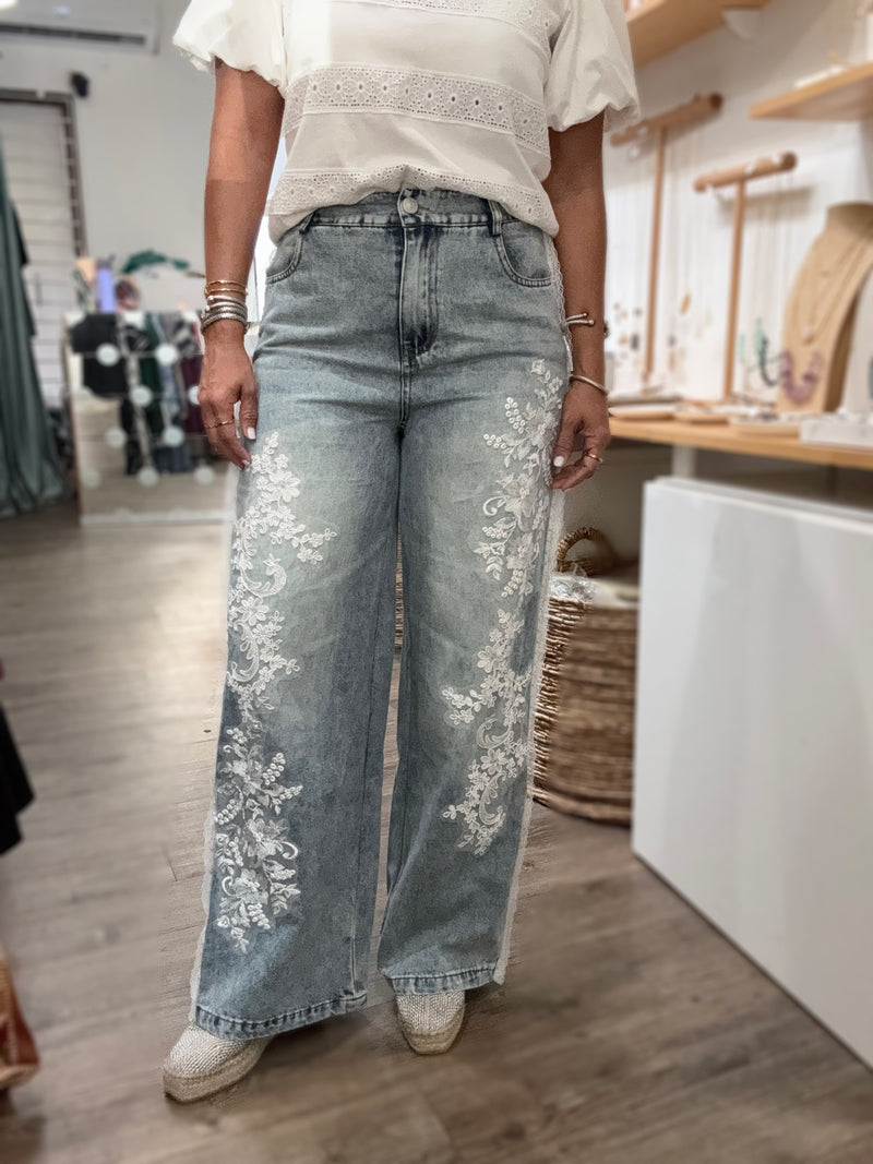 Lace Detail Denim