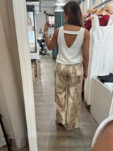 Animal Print Denim Pant