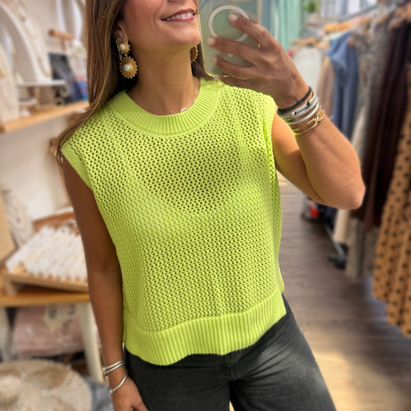 Lime Knitted Top