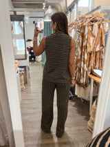 Black/Brown Top & Pant Set