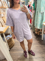 Lavender Textured Romper
