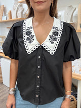 Black Collared Top