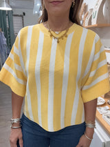 Yellow Stripes Knitted Top