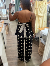Black & White Polka Dots Top & Pant Set