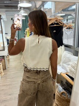 Embroidered Side Ties Top