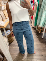 Embroidered Detail Jeans