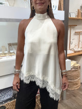 Ivory Asymmetrical Hem Top