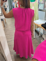 Magenta Top & Skirt Set