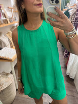 Green Top & Shorts Set