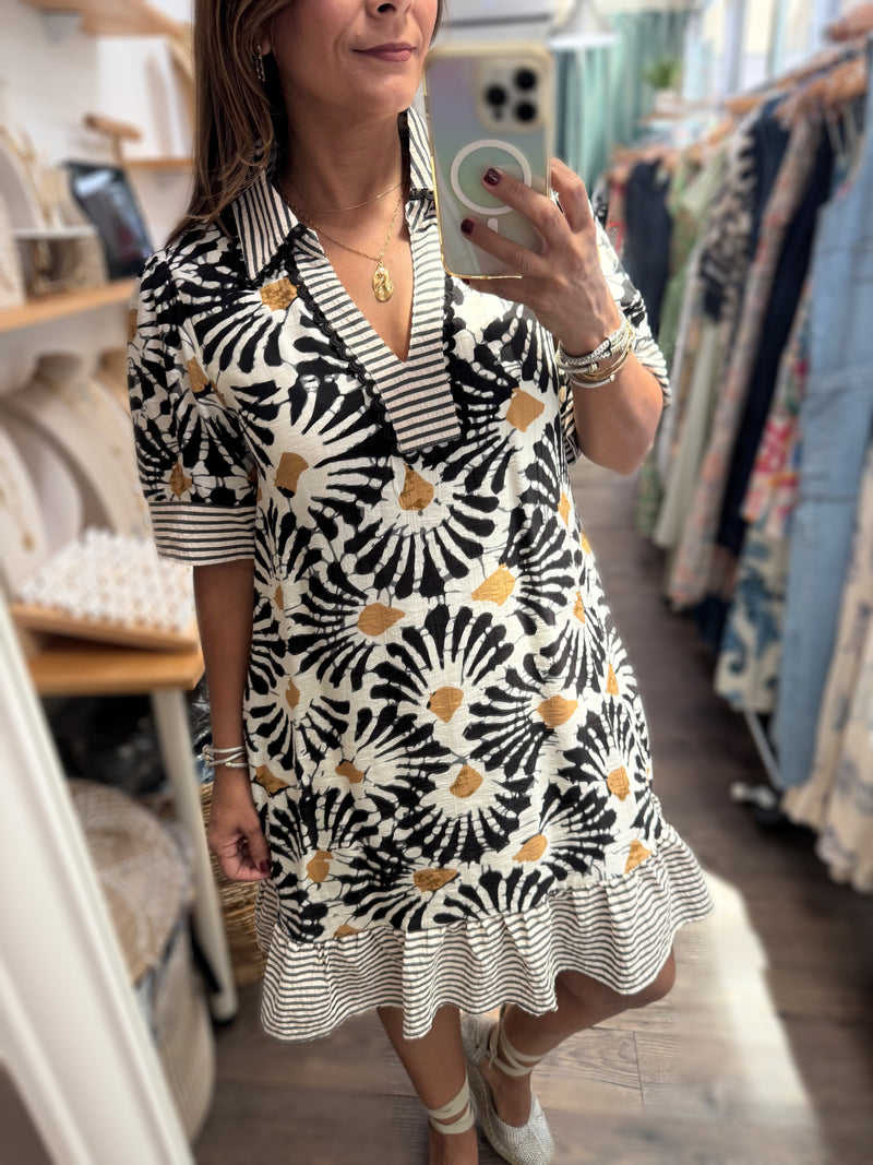 PRE-ORDER Black Contrast Dress
