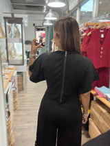 Black V-Neck Jumpsuit