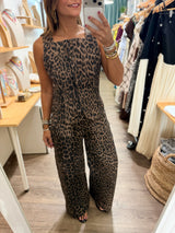Leopard Print Vest Top & Pant Set