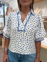 Blue Polka Dots Top