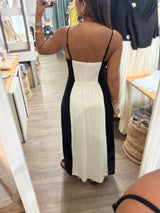 Contrast Trim Maxi Dress